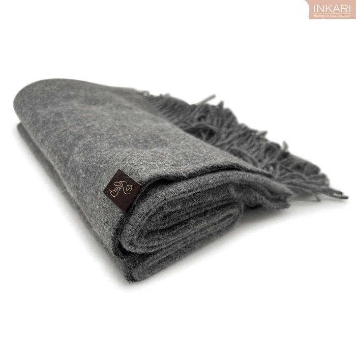 Alpaka Blanket Elegante, charcoal