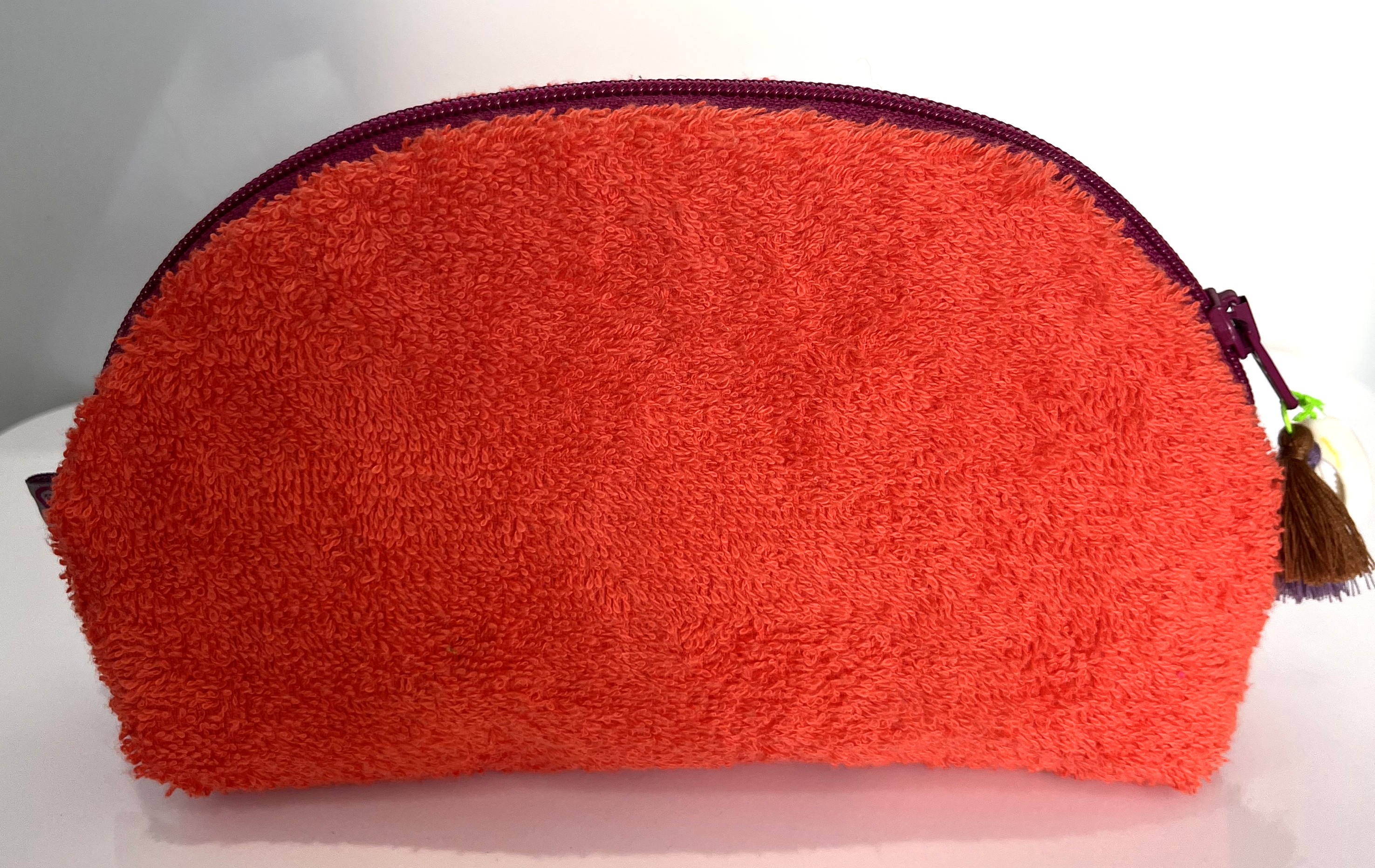 Farbenfreude Frottee Kosmetiktasche hellrot