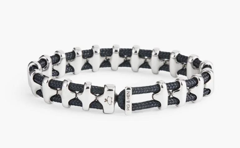 Armband Bold Bob Navy/Silver L