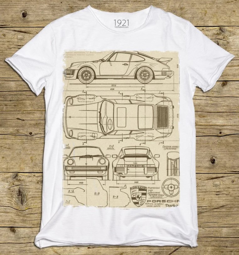 Porsche Skizze Größe: L