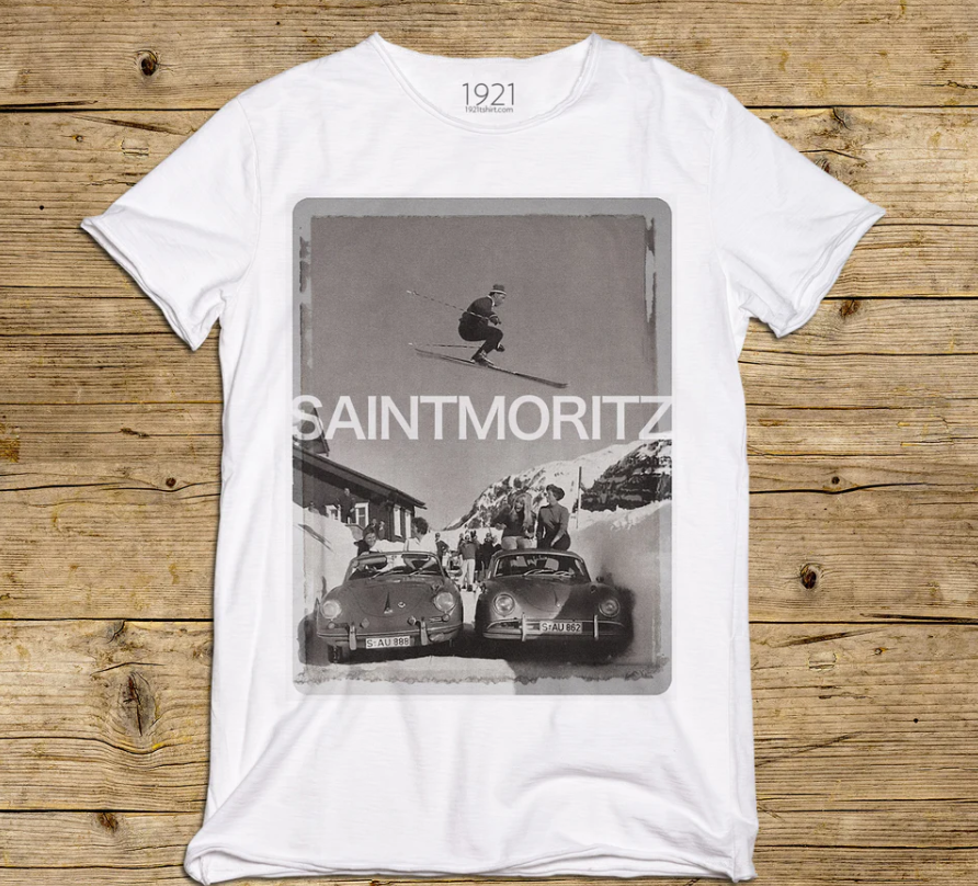 St. Moritz Skisprung über Auto Größe: XL