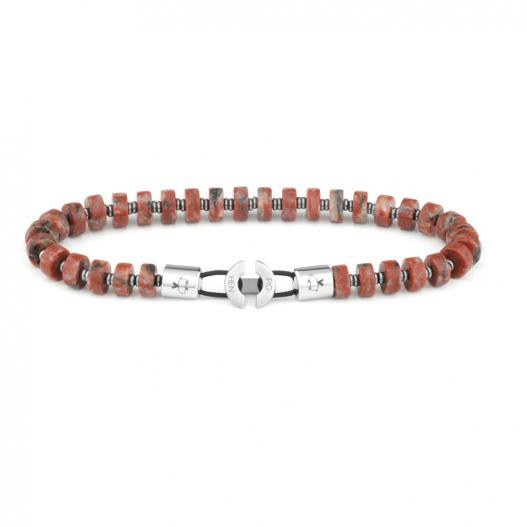 pig-hen-herren-armband-brontide-red-sesame-stone-silver-groesse-m-p38-144826-m-34440-0 Armband Brontide 6 Red Sesame Stone/ Silver Gr. M