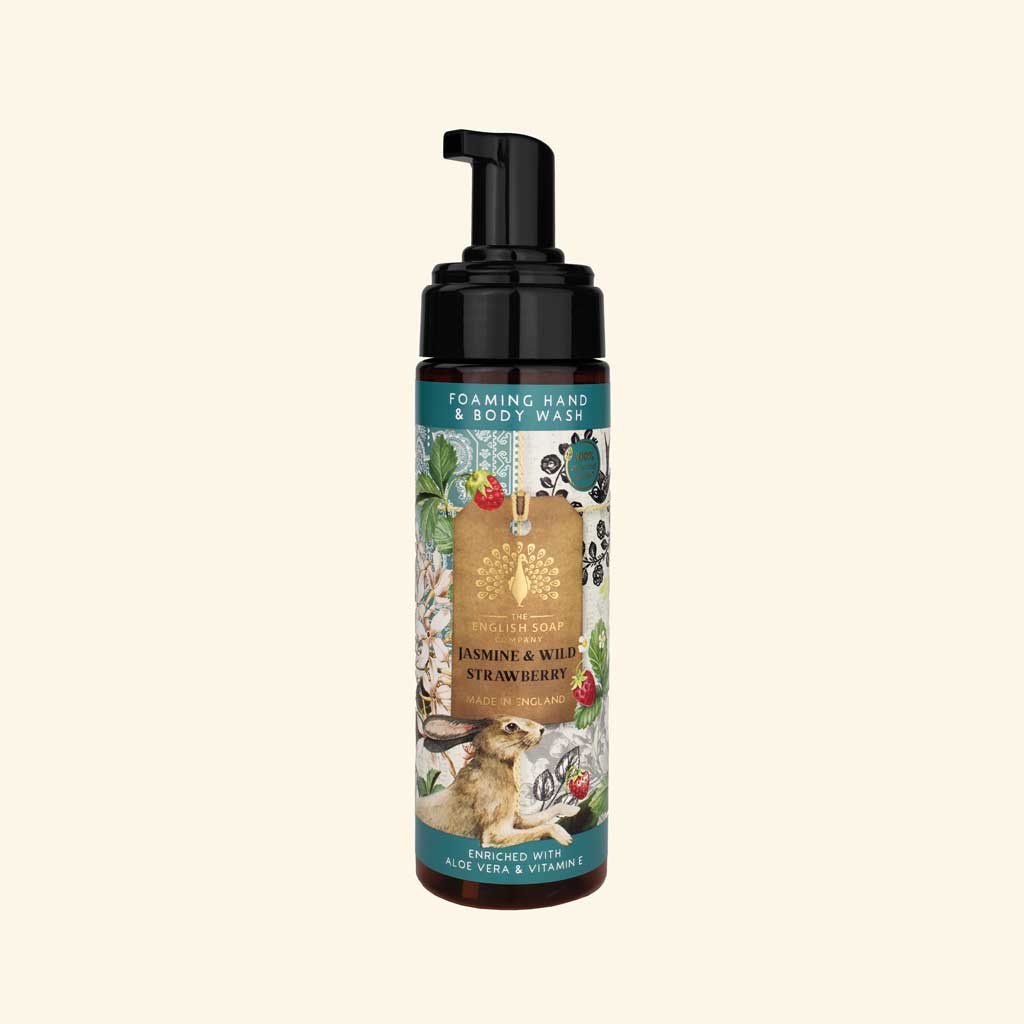Foaming Hand & Body Wash, Jasmine & Wild Strawberry