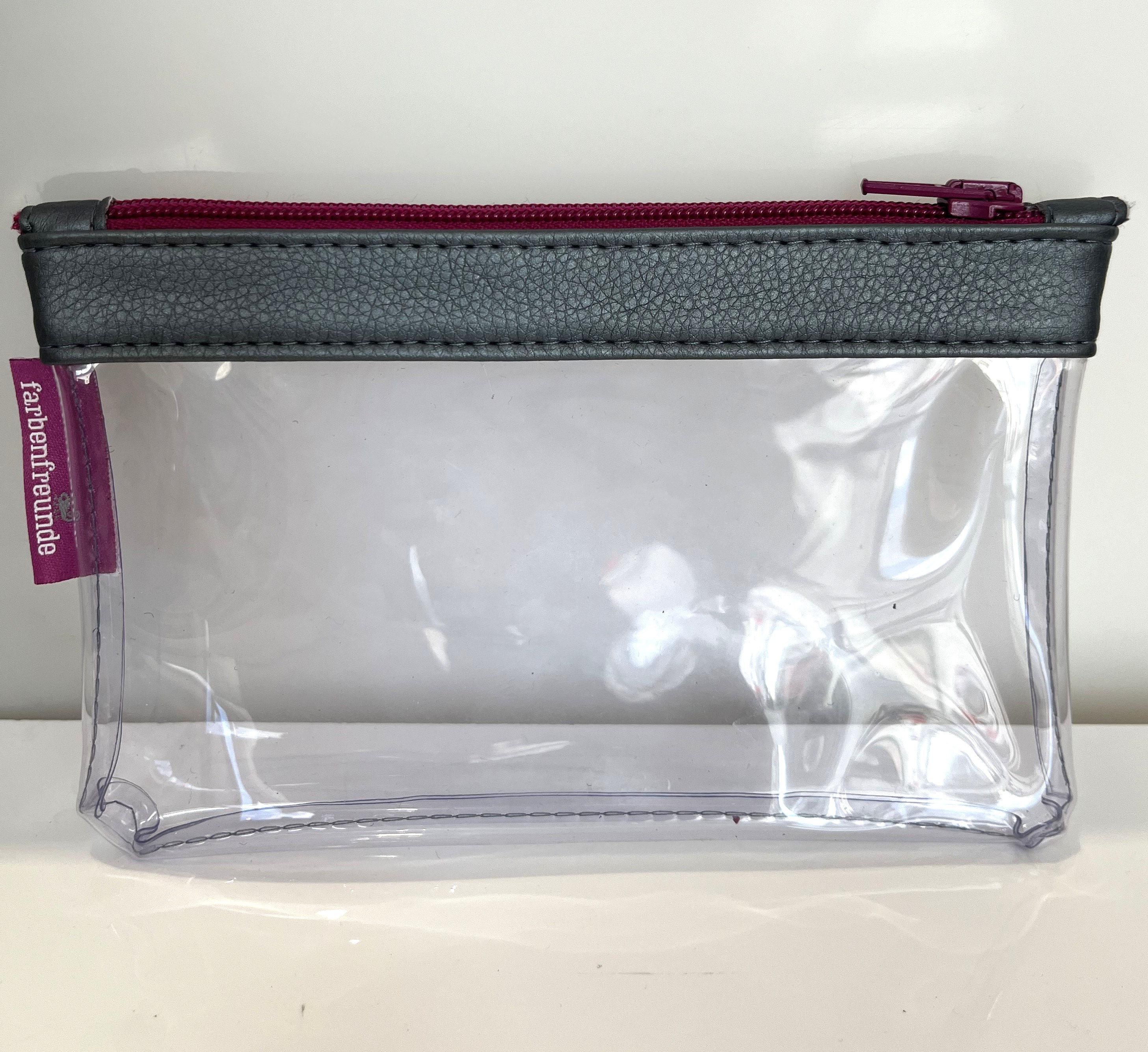 IMG_0789 Toilettentasche, flach, transparent silber