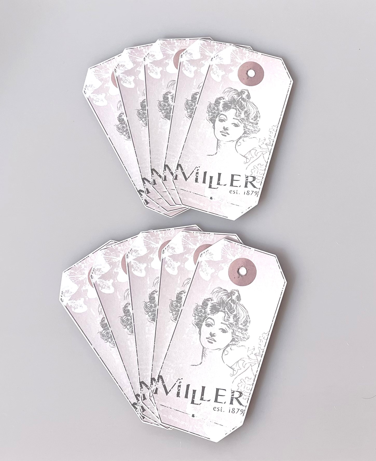 Gesicht-10er Duftstreifen mit Gesicht Lady 30er Jahre