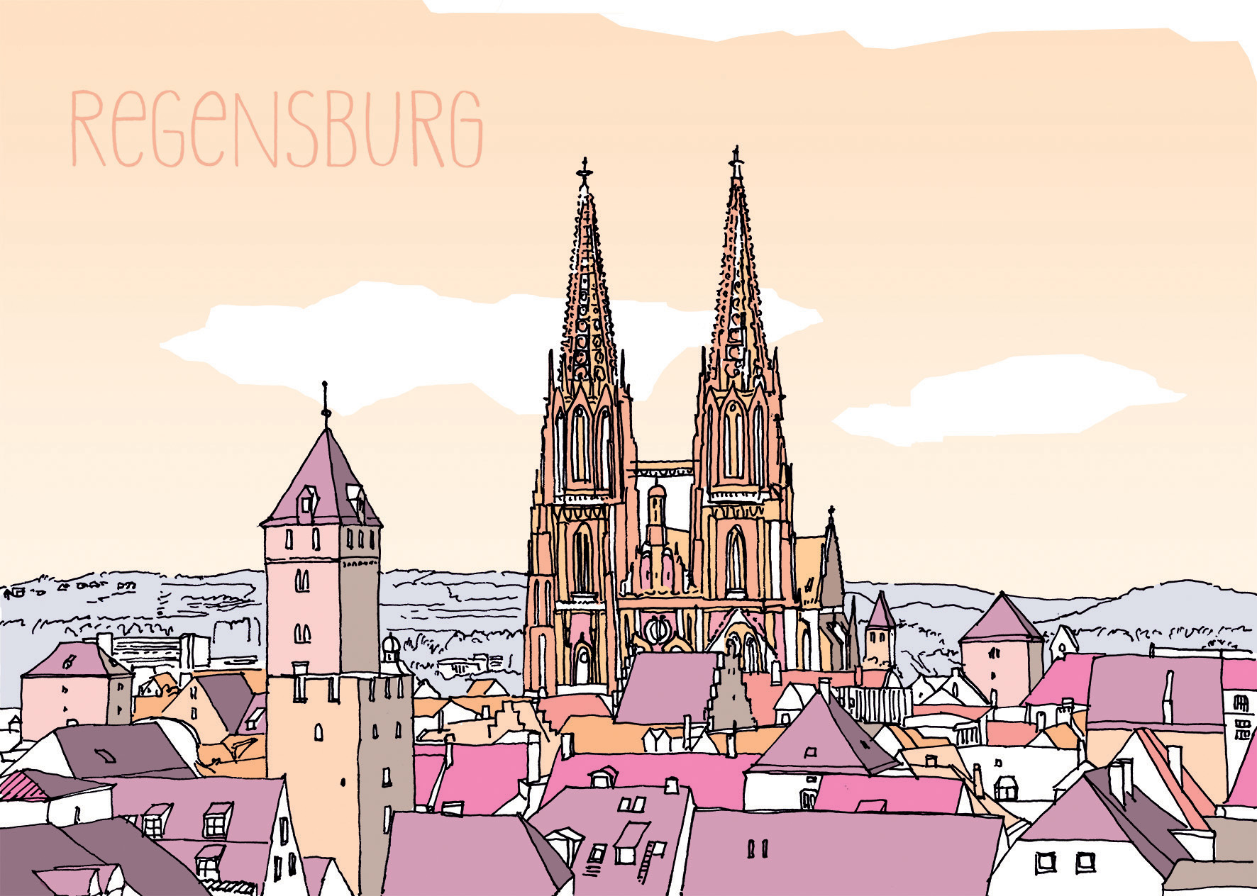 DA-CHER_PK_A6_v06 Regensburger Dom Postkarte A6