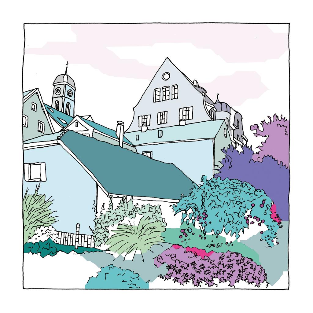 Ecke in Stadtamhof KUNSTDRUCK auf Alu-Dibond limitiert