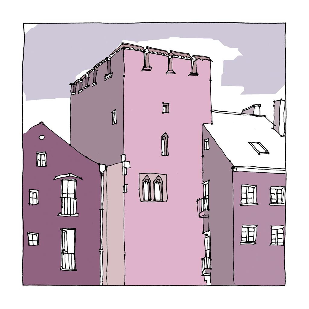 Turm Scheugäßchen KUNSTDRUCK auf Alu-Dibond limitiert