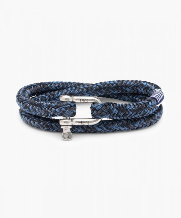 Armband Salty Steve Navy-Blue Slate Gray Silver Gr. S