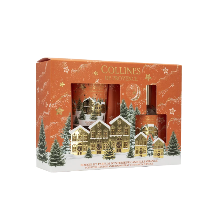 Geschenk-Set Raumspray + Kerze Cinnamon Orange